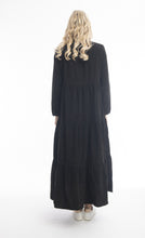 Load image into Gallery viewer, Solid cord Layered Maxi Dress - Black