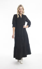 Load image into Gallery viewer, Solid cord Layered Maxi Dress - Black