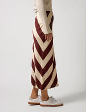 Load image into Gallery viewer, Liv Skirt - Merlot Stripe
