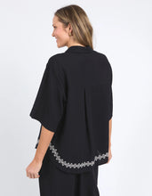 Load image into Gallery viewer, Nina Embroidered Shirt Black