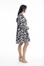 Load image into Gallery viewer, Poplin Print Dress - Black