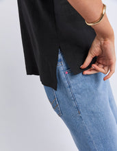 Load image into Gallery viewer, Tilly Woven Tee - Black