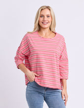 Load image into Gallery viewer, Anya Long Sleeve Tee Stripe Pink Lemonade