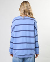 Load image into Gallery viewer, Newport Sweat - Cornflower Baby Cross Stripe