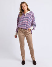 Load image into Gallery viewer, Riviera Polo Sweater Navy & Red Stripe