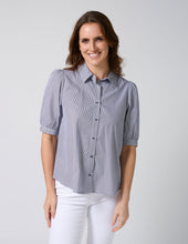 Load image into Gallery viewer, Asha Blouse - Navy White Stripe