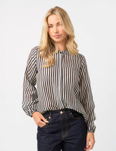 Load image into Gallery viewer, Faye Blouse - Black and White Stripe