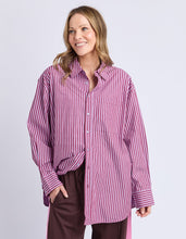 Load image into Gallery viewer, Lila Stripe Shirt Maroon/Lilac Stripe