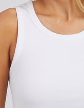 Load image into Gallery viewer, Rib Crew Tank - White