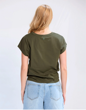Load image into Gallery viewer, Stella + Gemma Top Knot Top - Army