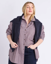 Load image into Gallery viewer, Frankie Striped Shirt - Chocolate
