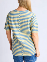 Load image into Gallery viewer, Lauren Tee stripe - Blue and Banana