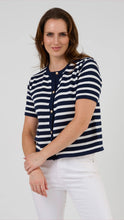 Load image into Gallery viewer, Rue Cardi Navy and White Stripe