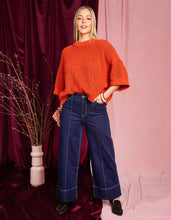 Load image into Gallery viewer, Ando Pin Tuck Jean Dark Blue Wash