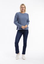 Load image into Gallery viewer, Knit Top R-neck - Denim