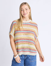 Load image into Gallery viewer, Striped Knit Top Blue Stripe