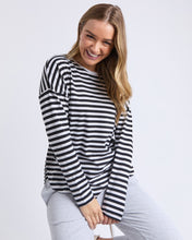 Load image into Gallery viewer, Lauren Long Sleeve Black & White Stripe