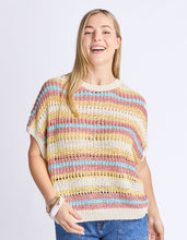 Load image into Gallery viewer, Striped Knit Top Blue Stripe