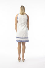 Load image into Gallery viewer, Broderie Summer Dress - White/Blue