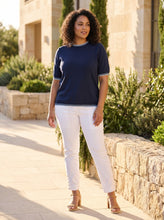 Load image into Gallery viewer, Knit Top Short Sleeve - Navy