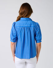 Load image into Gallery viewer, Asha Blouse - Cobalt Stripe