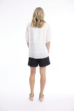 Load image into Gallery viewer, Cotton Gauze Top Pleated - White