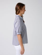 Load image into Gallery viewer, Asha Blouse - Navy White Stripe