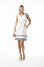 Load image into Gallery viewer, Broderie Summer Dress - White/Blue
