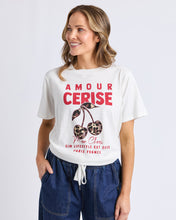 Load image into Gallery viewer, Amore Cerise Tee - Marshmallow