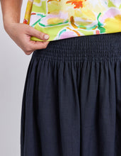 Load image into Gallery viewer, Flair Shirred Skirt - Navy