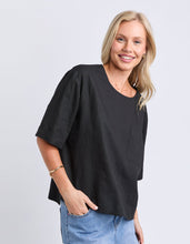 Load image into Gallery viewer, Tilly Woven Tee - Black
