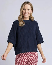 Load image into Gallery viewer, Luela Short Sleeve Knit - Navy
