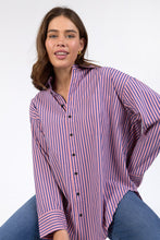 Load image into Gallery viewer, Elm Lifestyle Lila Stripe Shirt - French Blue &amp; Charm Pink
