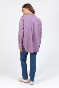 Elm Lifestyle Lila Stripe Shirt - French Blue & Charm Pink