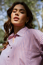 Load image into Gallery viewer, Elm Lifestyle Lila Stripe Shirt - French Blue &amp; Charm Pink
