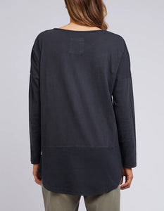 Rib Long Sleeve Washed Black