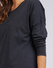 Load image into Gallery viewer, Rib Long Sleeve Washed Black
