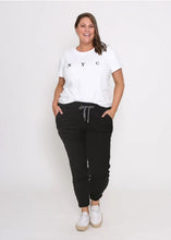 Load image into Gallery viewer, Riley stretch denim jogger - black
