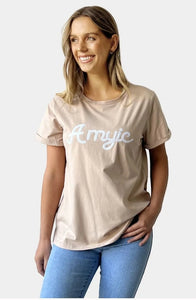 Sequin Tee - Beige