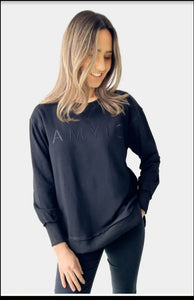 Embroidered Sweatshirt - Black