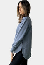 Load image into Gallery viewer, Embroidered sweatshirt - Denim Blue
