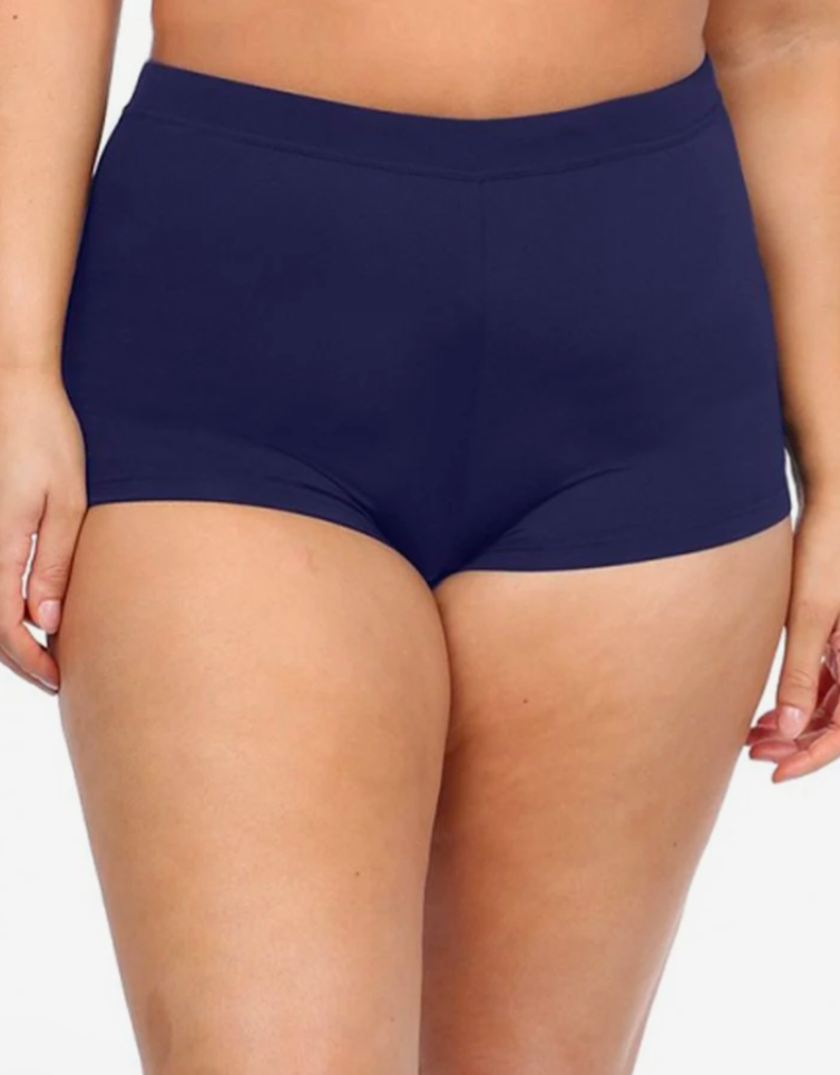 Sustainable Boyleg Bikini Bottom - Navy