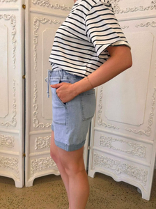 Patch Pocket Denim Shorts