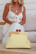 Load image into Gallery viewer, Wooden Frame Clutch - Lemon
