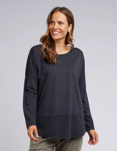 Rib Long Sleeve Washed Black