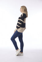 Load image into Gallery viewer, Knit Jumper Stripe - Black / Natural
