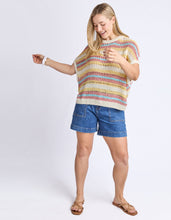 Load image into Gallery viewer, Striped Knit Top Blue Stripe
