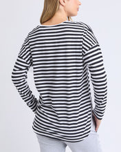 Load image into Gallery viewer, Lauren Long Sleeve Black &amp; White Stripe
