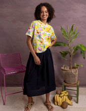 Load image into Gallery viewer, Flair Shirred Skirt - Navy
