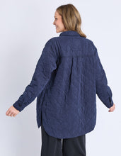 Load image into Gallery viewer, Katie Quilted Shacket Navy
